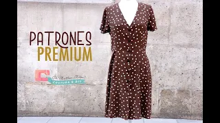 PATRONES Vestido abotonado para mujer (tallas de 36 a 44)