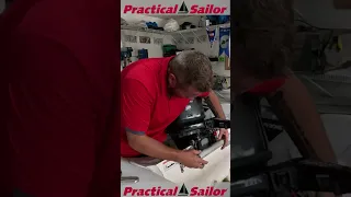 Outboard Motor Secuirty Lock #sailboat #setsail #sailboatlock #outboardmotor #masterlock