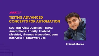 TestNG Annotations Priority Enabled Disabled Timeout InvocationCount Interview Framework Use