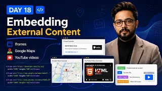 HTML Iframe Tutorial 2026 Day 18 Embed Google Maps YouTube s