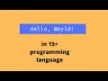 Hello World in 15 programming language