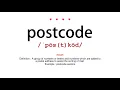 How to pronounce postcode - Vocab Today