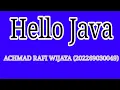 BELAJAR DASAR NETBEANS 01 HELLO JAVA
