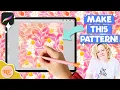 Cute Boho Daisy Pattern in Procreate Tutorial FREE Template