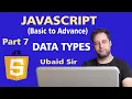 JavaScript Tutorial in Hindi for Beginners - Data Types in JavaScript number String Boolean