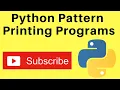 Python Summer Internship Python Pattern Printing Programs Tutorial Craw Cyber Security