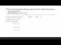 Writing equations of absolute value functions given transformations