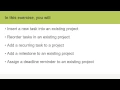 Microsoft Project 2016 Create and Organize Tasks