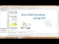 c even or odd number program cpp programming tutorial