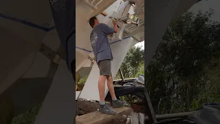 Boat building: quadrant and steering installation