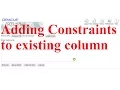 Adding constraints to existing columns