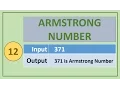 12 C Programs ARMSTRONG NUMBER