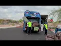 Republic Services - 2 trash trucks doing its route after a stormy night in Las Vegas