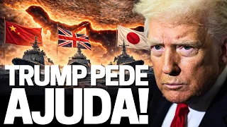 Trump pede ajuda para liberar estreito de Ormuz! Pressão pelo fim da guerra aumenta! Ataque nos EUA?