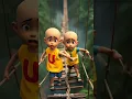 Download Lagu Upin Ipin and the cat are trapped on a swinging bridge🐱 #animalrescue #cat #cuteanimals #catsaves