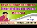 Download Java 9 New Features Private Methods in Interfaces Material