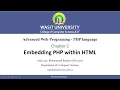 07 Embedding PHP within HTML