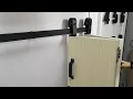 Black Single Bi-Fold Sliding Barn Door Track And Hardware Kit