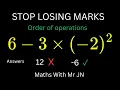Stop Losing Marks on BIDMAS Negative Numbers GCSE Maths Higher Maths with Mr JN