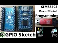 Getting Started with STM8 MCU GPIO BLINK EmbeddedC code STLINKV2 STVD STVP STM8S103 Cosmic