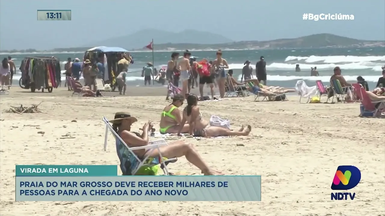 Praia do Mar Grosso deve receber milhares de pessoas para a chegada do ano novo em Laguna