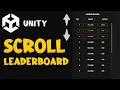 Scroll UI in Unity How to Make Scrollable Leaderboard Unity Tutorial for Beginners