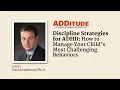 Discipline Strategies for Kids w AD How to Manage Challenging Behaviors David Anderson Ph D