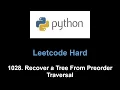 Leetcode 1028 Recover a Tree From Preorder Traversal stack