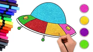 Dibujo de Nave Extraterrestre 👽 Dibujos para niños | Chiki Arte