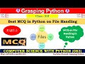 Best Python MCQ MCQ on File Handling in Python Python File handling Part-3