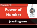 Java program to find the power of a number