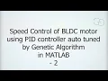 BLDC motor speed control using Genetic Algorithm Part 2 MATLAB Coding line by line explained
