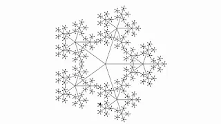 How to draw recursive star with python turtle