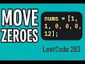 LeetCode 283 Move Zeroes In-Place JavaScript Trick
