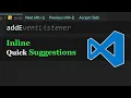 VS Code Inline Quick Suggestions