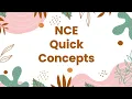 30 Must-Know NCE Concepts in 5 Minutes National Counselor Exam Quick Study Review
