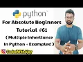 Multiple Inheritance Python Tutorials For Absolute Beginners In Hindi