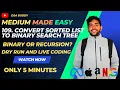 109 Convert Sorted List to Binary Search Tree Dry Run and Live Coding C Dsa buddy