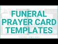 Funeral Templates for Creating a Prayer Card