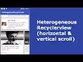 Heterogeneous RecyclerView Vertical and Horizontal display