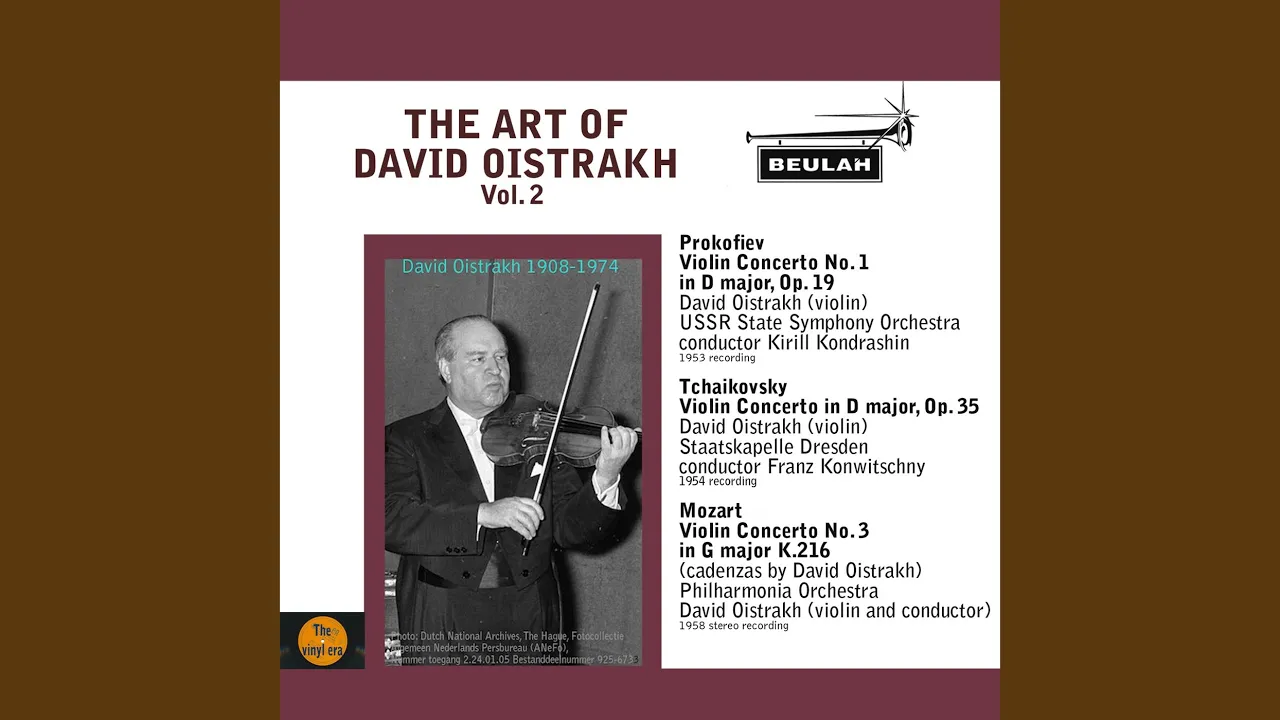 Violin Concerto No. 1 in D Major, Op. 19: 3. Moderato – Allegro moderato Violin Concerto No. 1 in D Major, Op. 19: 3. Moderato – Allegro moderato