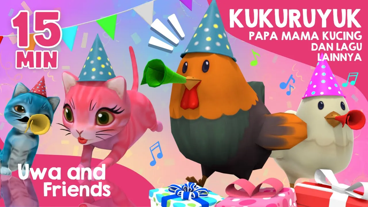 Kuku Kukuruyuk, Papa Mama Kucing, dan Lagu Lainnya - 15 Menit Lagu Anak Indonesia Kuku Kukuruyuk, Papa Mama Kucing, dan Lagu Lainnya - 15 Menit Lagu Anak Indonesia