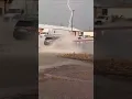 Lightning Strikes while 1st Street US Highway 50 Flash Floods in La Junta Colorado