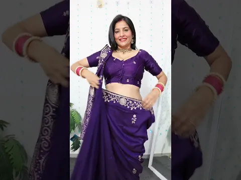 Teej special U.P style sidhe pallu ki saree #sareedraping #rekhamishra