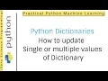 Python Dictionaries Tutorial 5 How to update single or multiple values of dictionary
