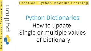 Python Dictionaries Tutorial 5 How to update single or multiple values of dictionary