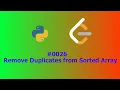 ASMR Leetcode Remove Duplicates from Sorted Array Python Solution