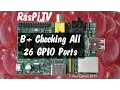 Raspberry Pi B GPIO port testing