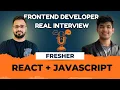Frontend Developer Mock Interview React JavaScript Interview Questions