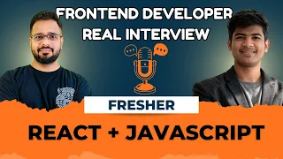 Frontend Developer Mock Interview React JavaScript Interview Questions